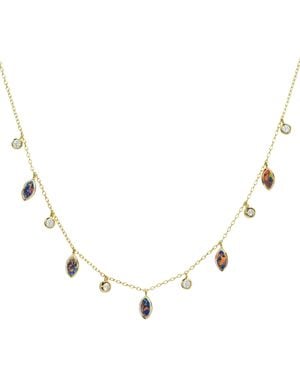 KAMARIA Drops Of Spring Opal Necklace - Metallic