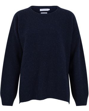 Paul James Knitwear Lambswool Louise Drop Shoulder Jumper - Blue