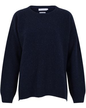 Paul James Knitwear Lambswool Louise Drop Shoulder Jumper - Blue