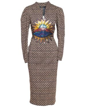 ARTISTA Aurelia Midi Dress - Brown