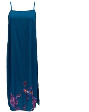 Janara Jones Koi Fish Print Satin Cami Top - Blue