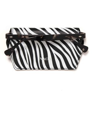 Naoa Slim Glasses Case Zebra Print - Black