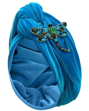 Julia Clancey Turquiose Dragon Fly Turban - Blue