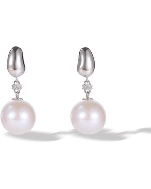 Classicharms Doris Sterling Freshwater Pearl Drop Earrings - White