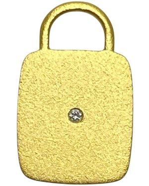 Dorota Lasak 22K Solid Diamond Square Charm - Yellow