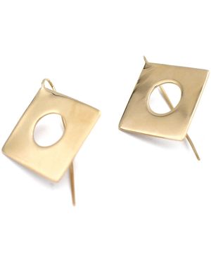 Lala Salama Small Diamond Shaped Earrings - Metallic