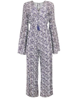 Morrato Bali Naeema Jumpsuit Jillian Tea - Blue