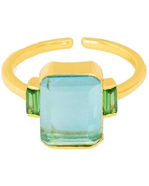 Lavani Jewels Aquamarine Mystere Ring - Blue