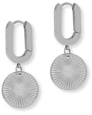 A Weathered Penny Sunburst Hoops - Metallic