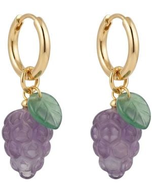 seree Harvest Agate Charm Earrings - Blue