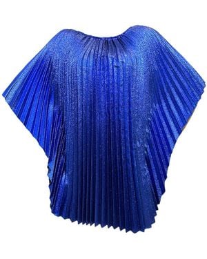 Julia Clancey Madam Mini Electric Pleated Kaftan - Blue