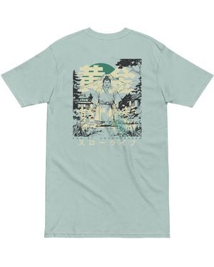 Anchor and Crew Ice One Sumo Japan Era Heavy Cotton T-Shirt - Blue