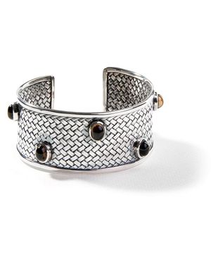 German Kabirski Marron Smoky Quartz Bangle - Metallic