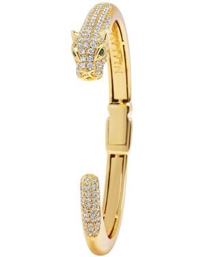 Nialaya Panther Cuff Bangle - Metallic
