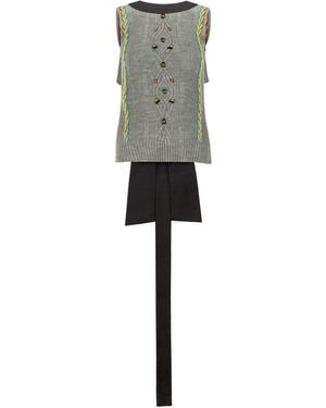 Boutique Kaotique Bug Wool Cut Out Top - Grey