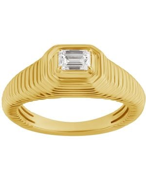 Artisan 14K Emerald Cut Diamond Statement Ring - Metallic