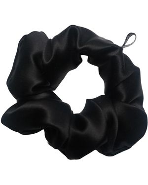 Formula S7 Classic Silk Charmeuse Scrunchies - Black