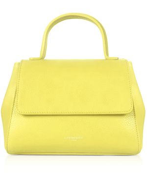 Le Parmentier Ladyfinger Top Handle Ladybag W/Strap - Yellow