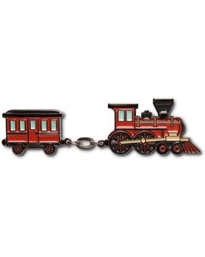 Make Heads Turn Enamel Pin Train Journey - Red