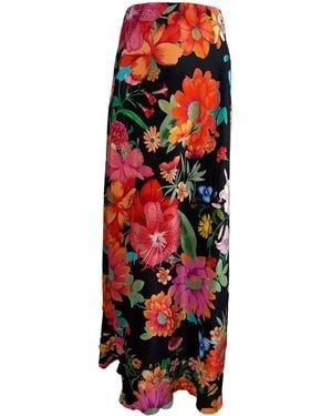 Introvertie VIENNA Oia Bias Cut Silk Maxi Skirt - Red