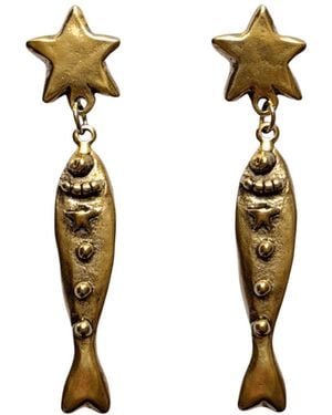 Sccollection Finn Fish Earrings - Metallic