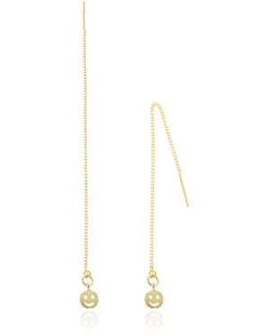 C.J.M Smile Chain Earrings - Metallic