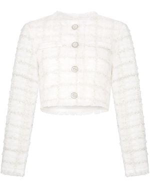 GOD SAVES QUEENS Executive Tweed Jacket - White