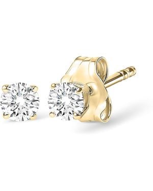 Haus of Brilliance 14K 1/2 Cttw Lab Grown Diamond Solitaire Stud Earrings - Metallic