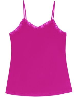 Uwila Warrior Soft Silk Lace Camisole - Pink