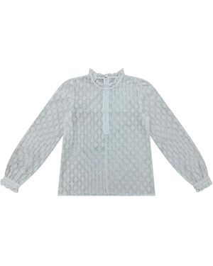 Roch Perel Geometric Lace Blouse - Blue