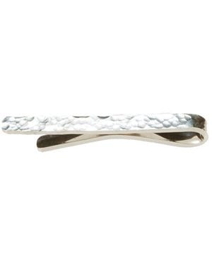 Lori Kaplan Design Mad Type Hammered Sterling Tie Clip - Metallic