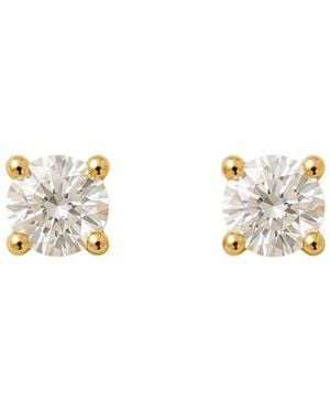 Lily Flo Jewellery Diamond Claw Set Earrings - Metallic