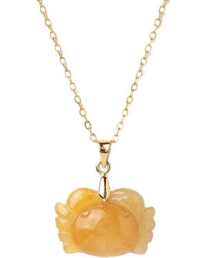 seree Zodiac Collection Cancer Jade Stone Necklace - Metallic