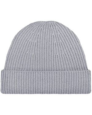 Paul James Knitwear Lightweight Merino Cashmere Beaulinee Beanie - Grey