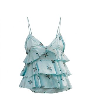 ELOI Lawn Limited Edition Ruffle Top - Blue