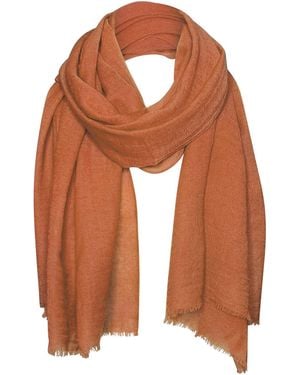 Alie Street London Aurielle Silk Wool Scarf Mocha Mousse - Brown
