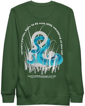 Anchor and Crew Forest Snake Another Good Day Cotton Blend Sweatshirt - Green