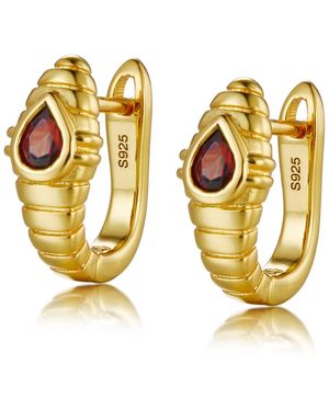 Janus Edinburgh Cobra Vermeil Garnet Earrings - Metallic