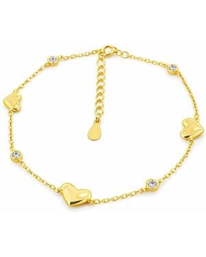 Pearl Code Freya Heart Chain Bracelet, -Plated - Metallic