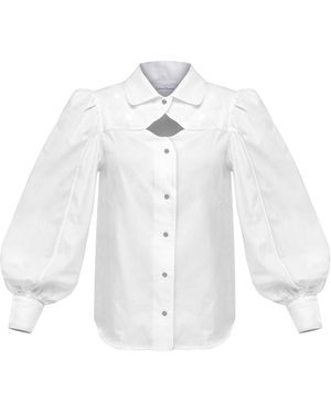GUILLAUME ALEXANDRE Organic Cotton Puffy Sleeves Shirt - White