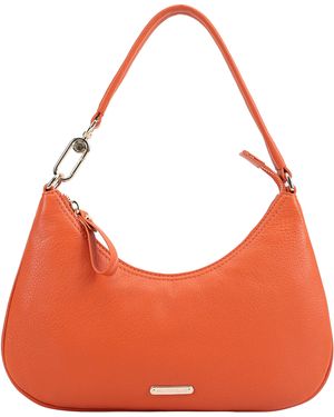 Paul Costelloe Tirana Leather Shoulder Bag - Orange