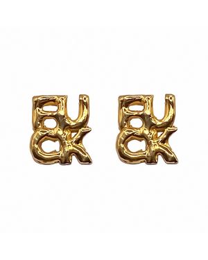 Moca Jewellery Fuck + Fuck Earrings - Metallic