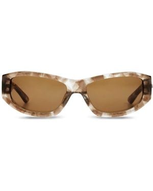 The Avantguard Cosmos Cloud Tort Oval Sunglasses - Brown