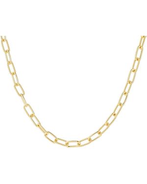 Nazzar Twist Paperclip Chain Necklace - Metallic