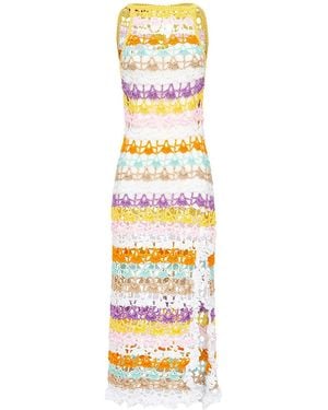 Andreeva Handmade Midi Crochet Dress - White