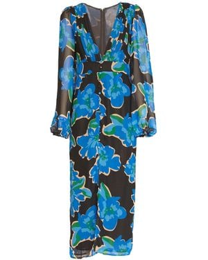 SOHUMAN Mies Midi Dress - Blue