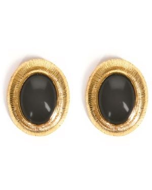 Caramel Vintage Jewellery Dot Stud Earrings - Metallic