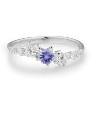 Azura Jewelry New York Stardust Tanzanite Ring Vermeil - White
