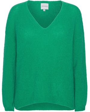 American Dreams Silja V Neck Knit Emerald - Green