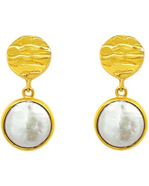 GEM BAZAAR Cleo Drop Earrings - Metallic